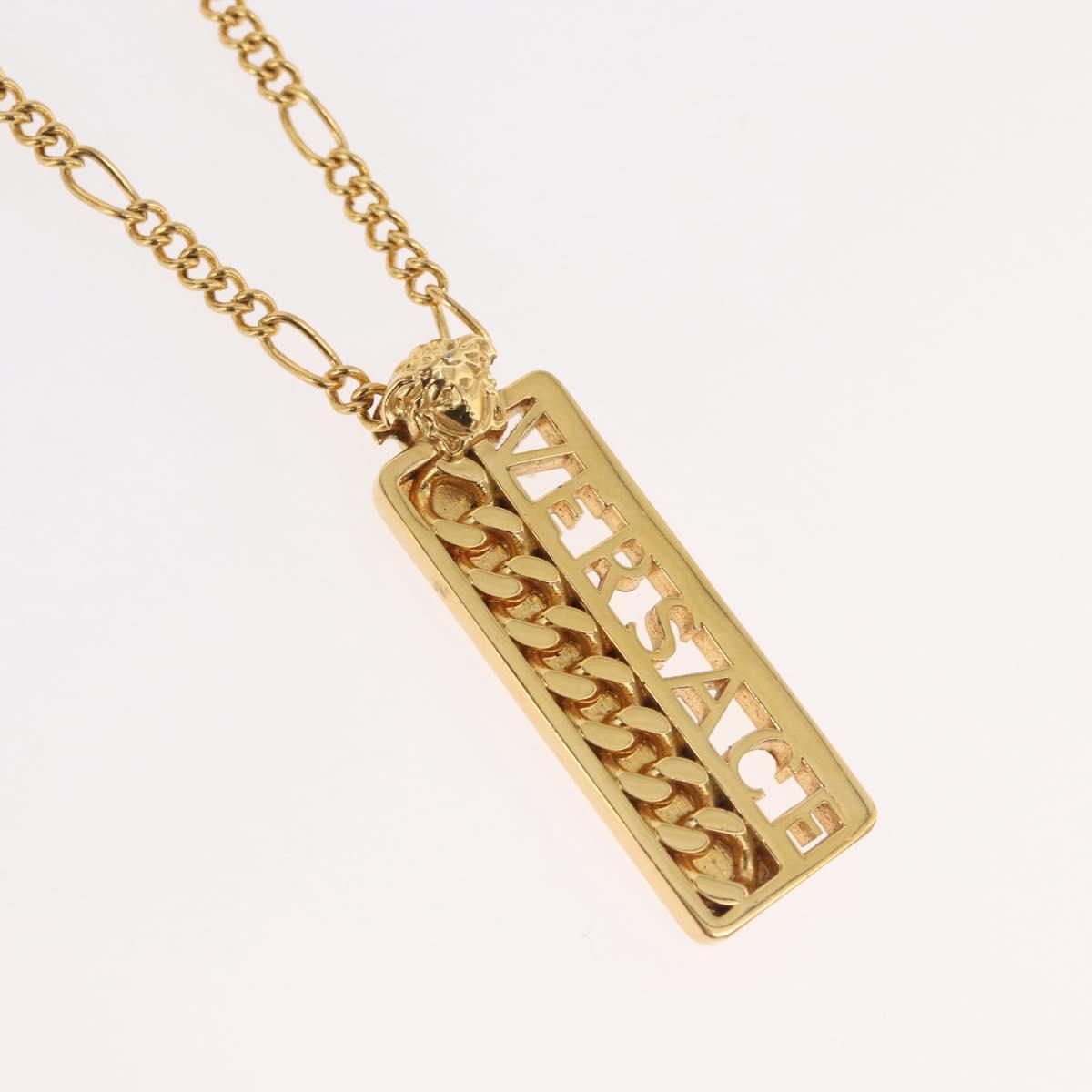 VERSACE Necklace metal Gold Tone Auth 176118A
