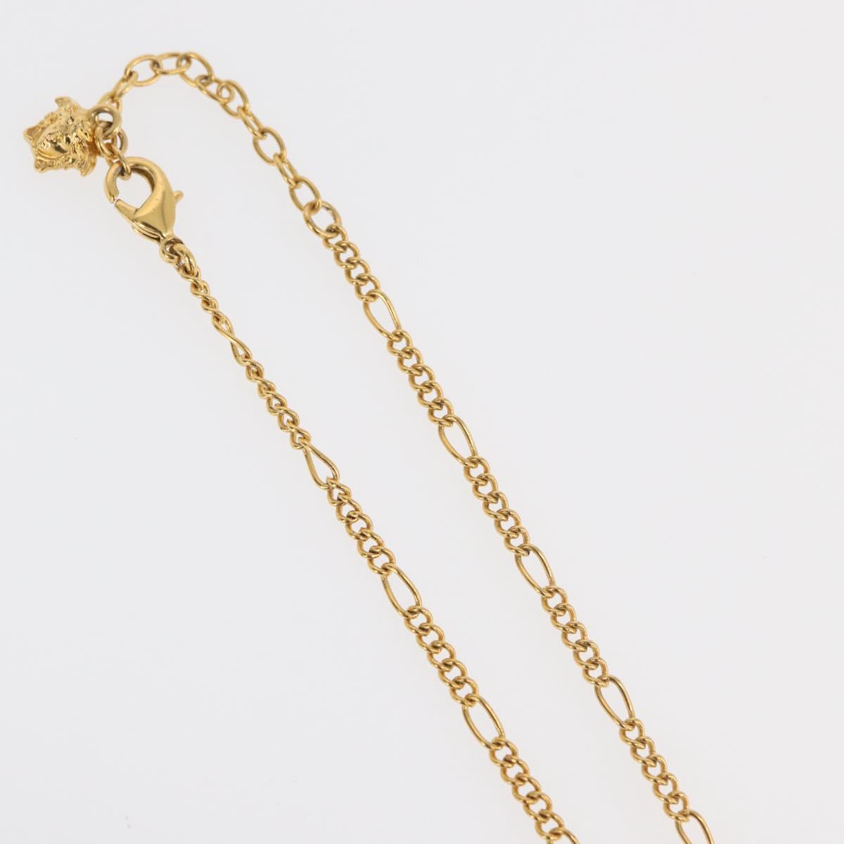 VERSACE Necklace metal Gold Tone Auth 176118A