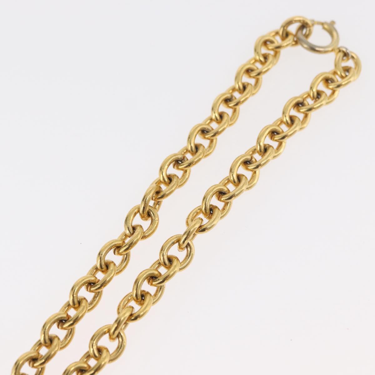CELINE Arc de Triomphe Necklace metal Gold Tone Auth 176119A