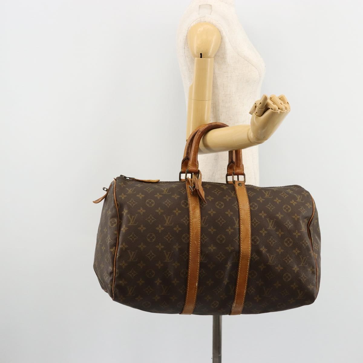 LOUIS VUITTON Monogram Keepall 45 Boston Bag M41428 LV Auth 176152