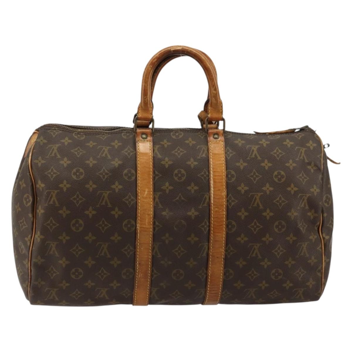 LOUIS VUITTON Monogram Keepall 45 Boston Bag M41428 LV Auth 176152