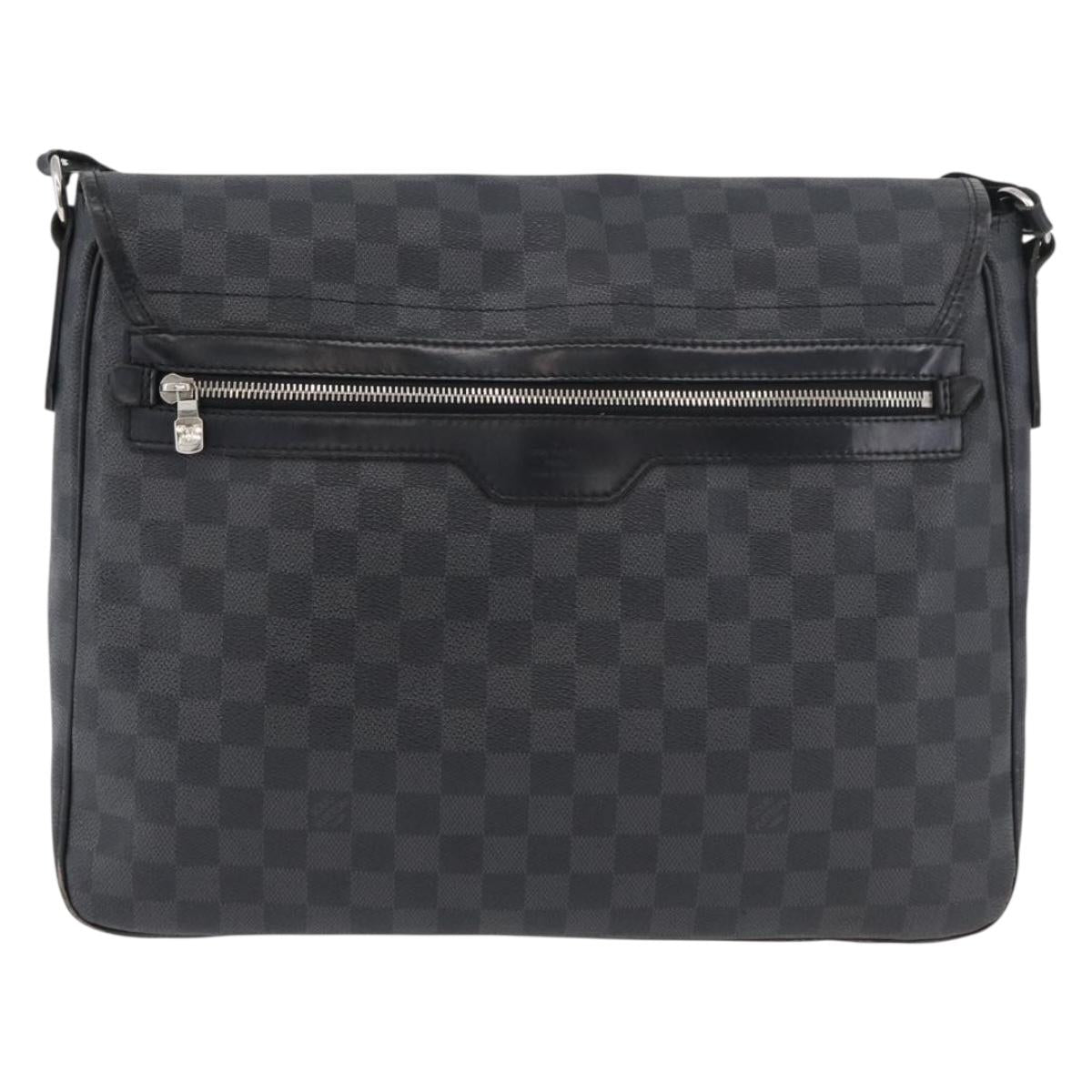 LOUIS VUITTON Damier Graphite Daniel GM Shoulder Bag N58033 LV Auth 176159