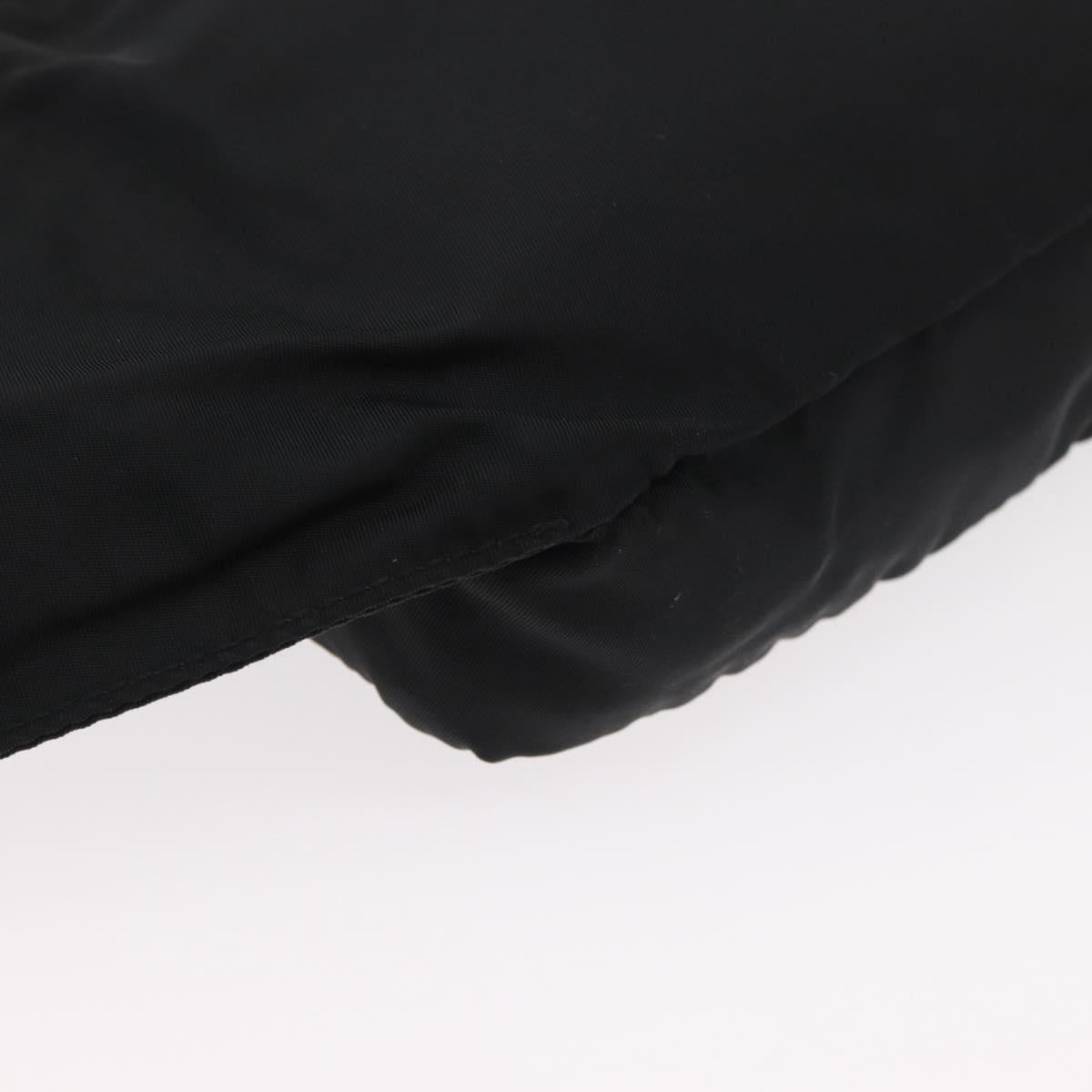 PRADA Body Bag Nylon Black Silver Auth 176176A