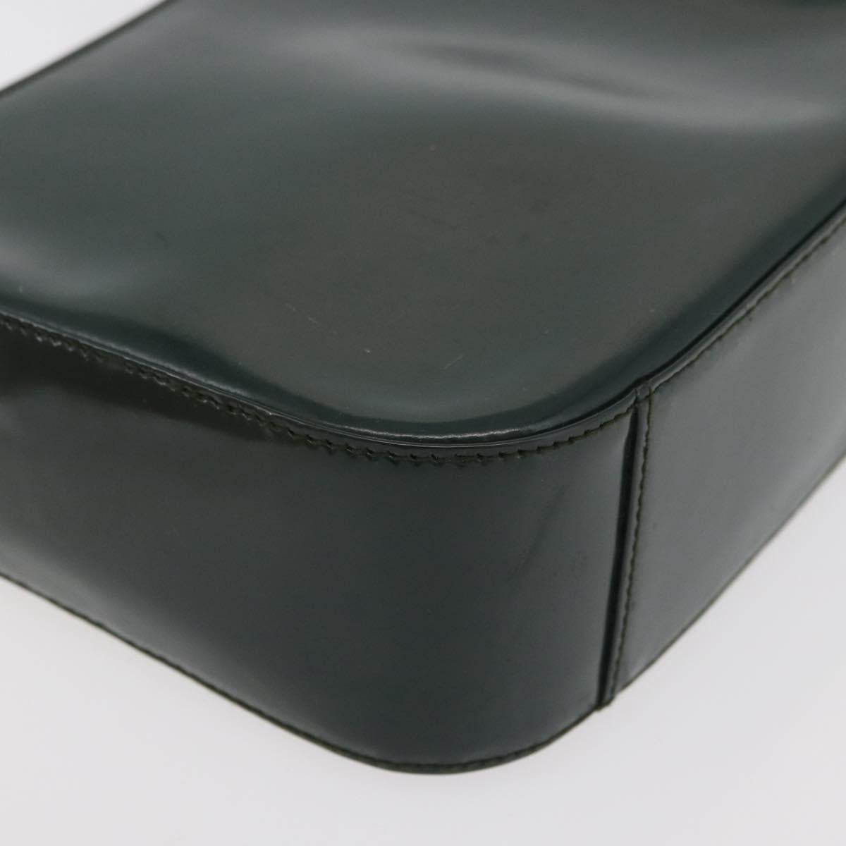 GUCCI Hand Bag Patent leather Green Silver 007 2046 2049 Auth 176177