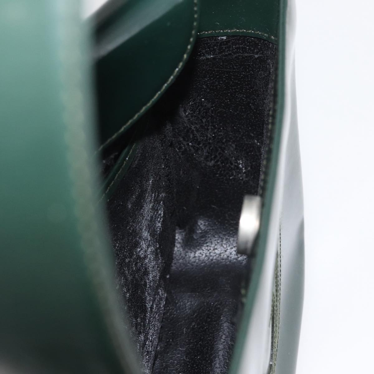 GUCCI Hand Bag Patent leather Green Silver 007 2046 2049 Auth 176177