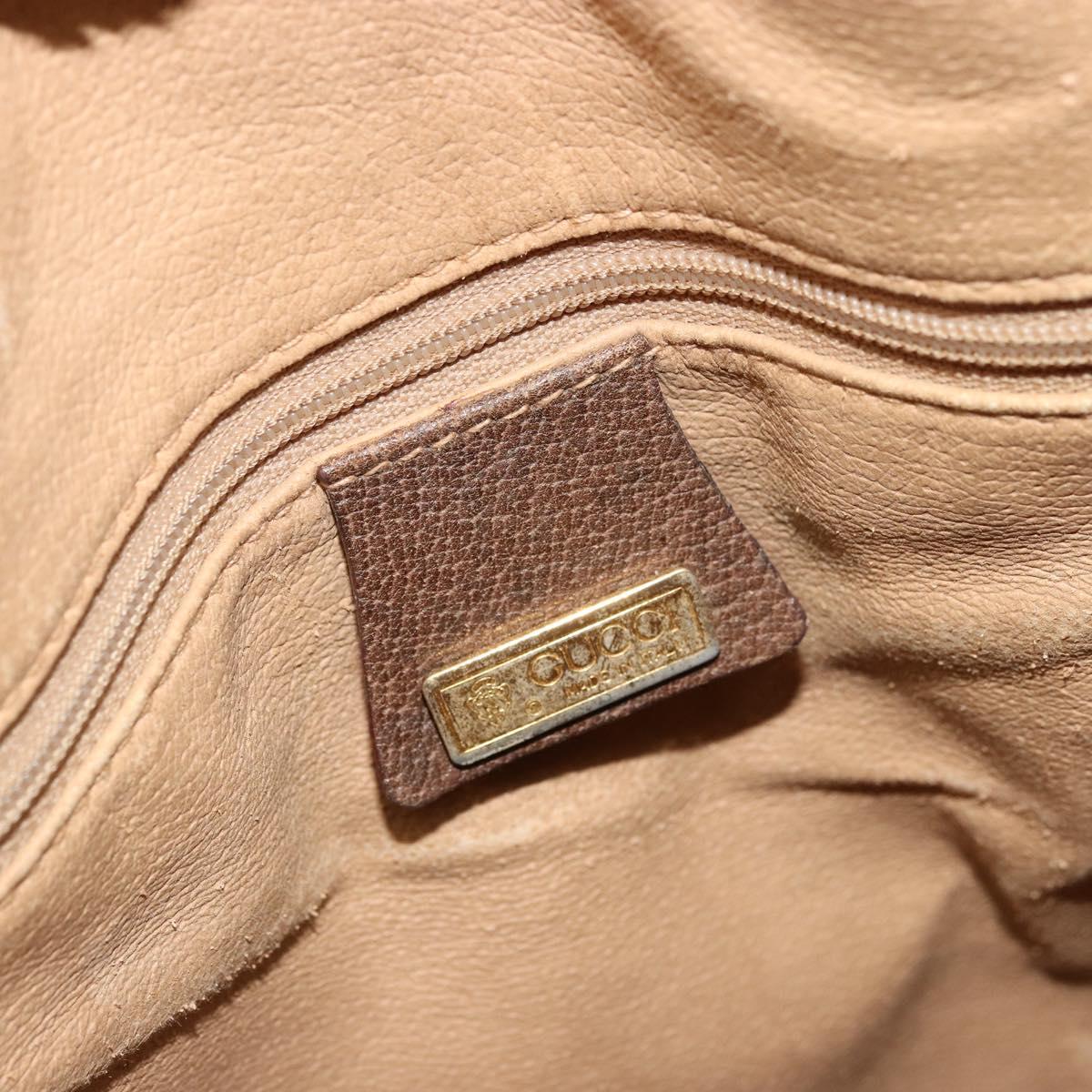 GUCCI GG Supreme Web Sherry Line Bag PVC Beige Gold 001 41 0850 Auth 176189