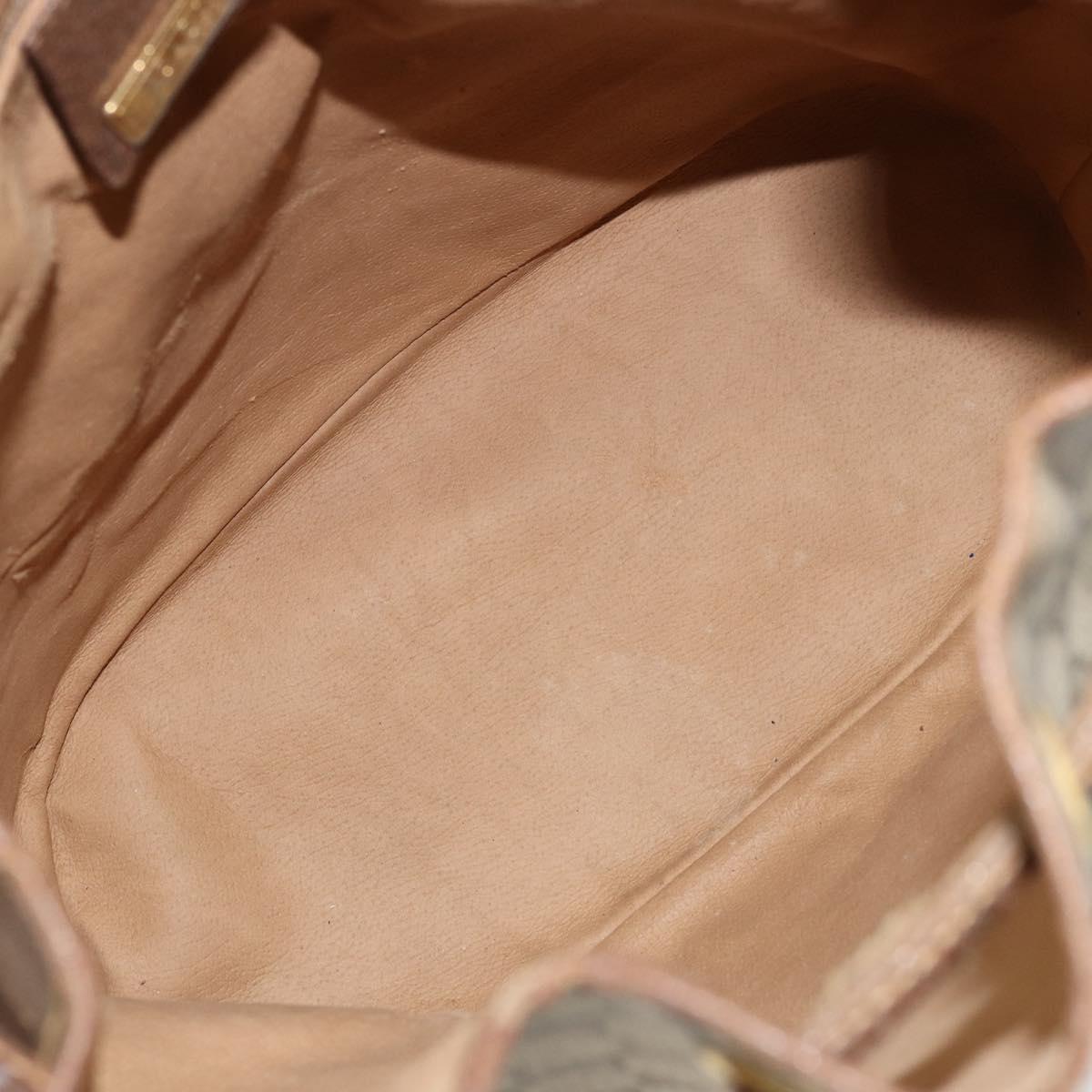 GUCCI GG Supreme Web Sherry Line Bag PVC Beige Gold 001 41 0850 Auth 176189