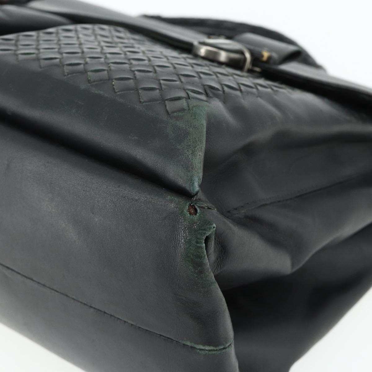 BOTTEGA VENETA INTRECCIATO Business Bag Leather Black 155172 Auth 176192