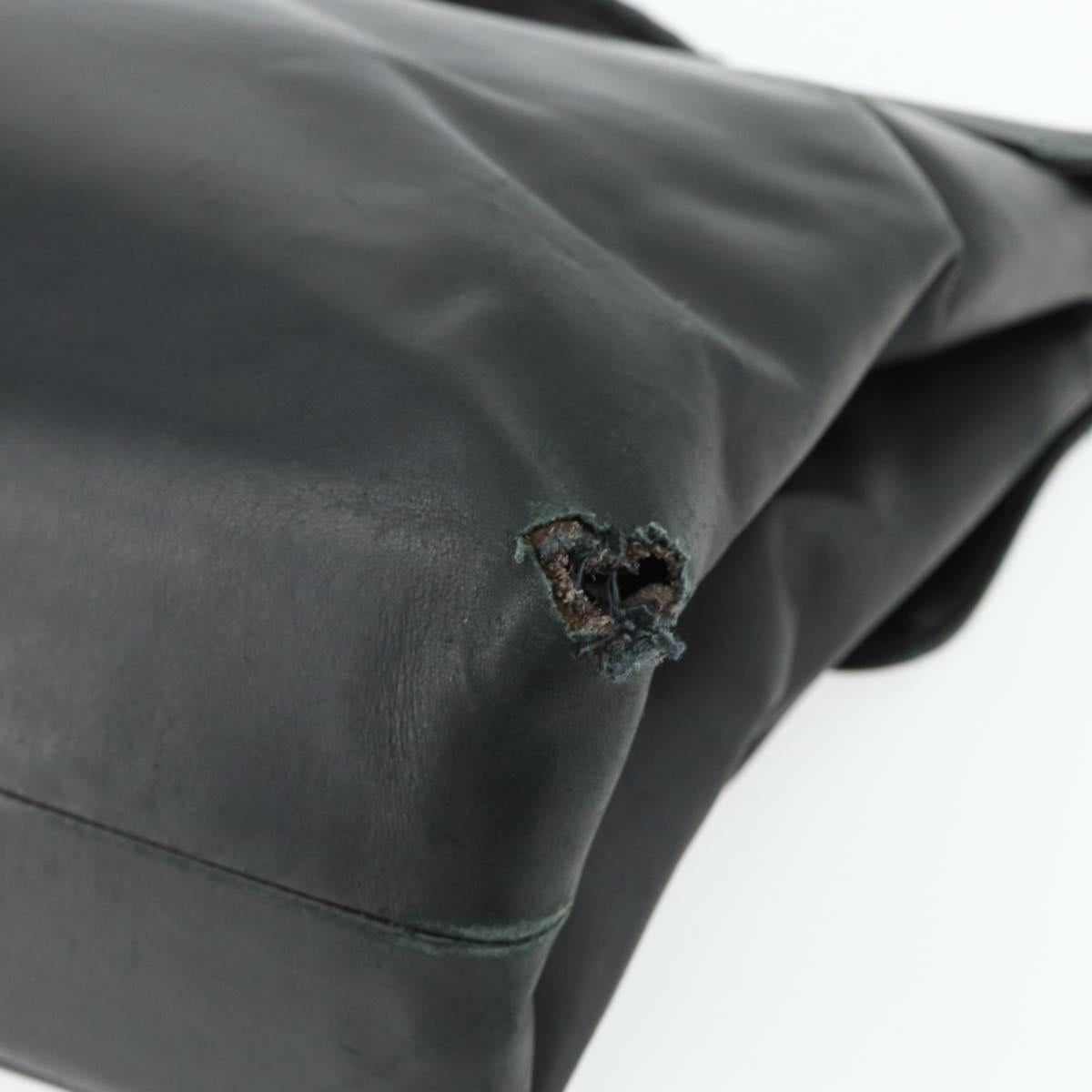 BOTTEGA VENETA INTRECCIATO Business Bag Leather Black 155172 Auth 176192