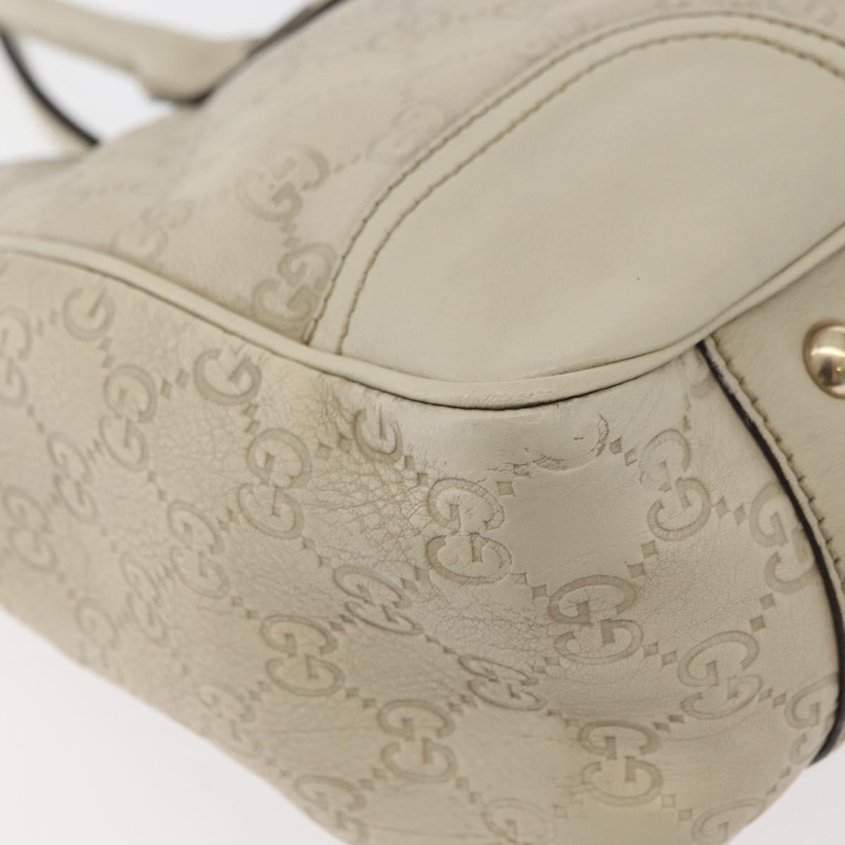 GUCCI GG Canvas Guccissima Princess Bag Leather Ivory Gold 163805 Auth 176193