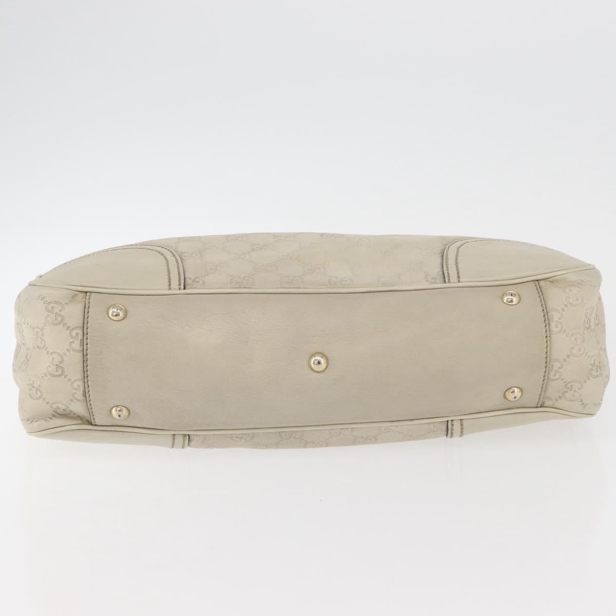 GUCCI GG Canvas Guccissima Princess Bag Leather Ivory Gold 163805 Auth 176193