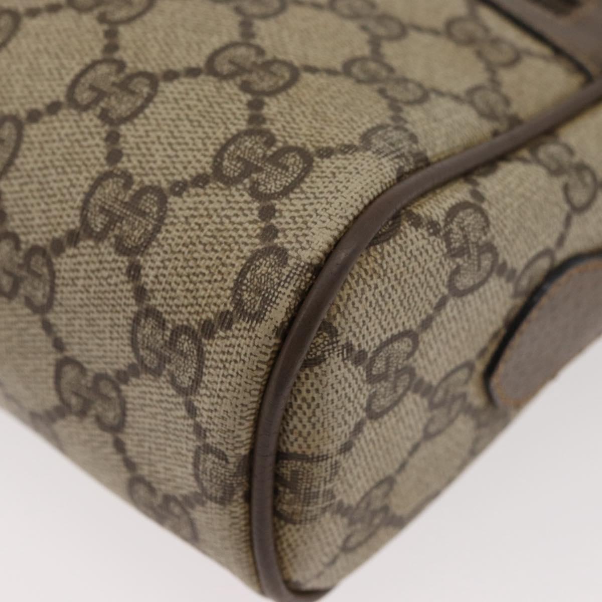 GUCCI GG Supreme Web Sherry Line Bag PVC Beige Red 68 02 005 Auth 176196