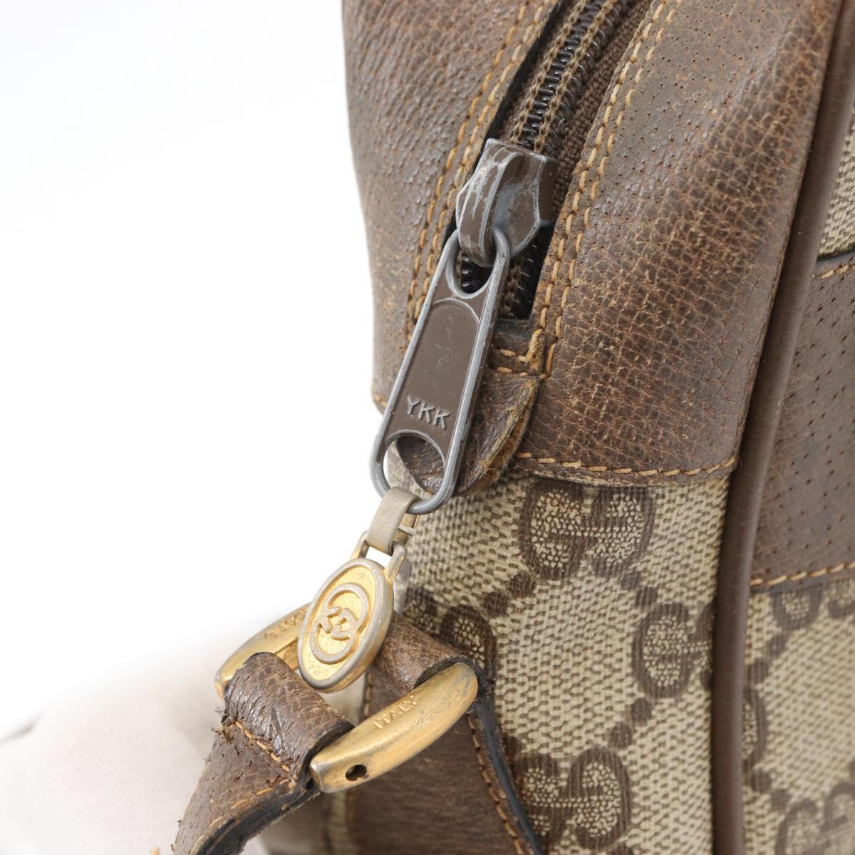 GUCCI GG Supreme Web Sherry Line Bag PVC Beige Red 68 02 005 Auth 176196
