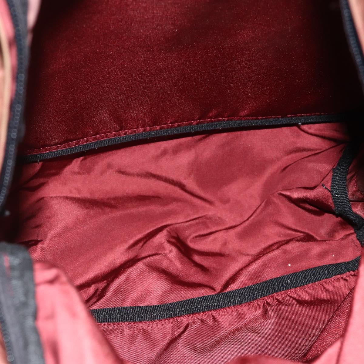 PRADA Backpack Nylon Red Silver Auth 176229