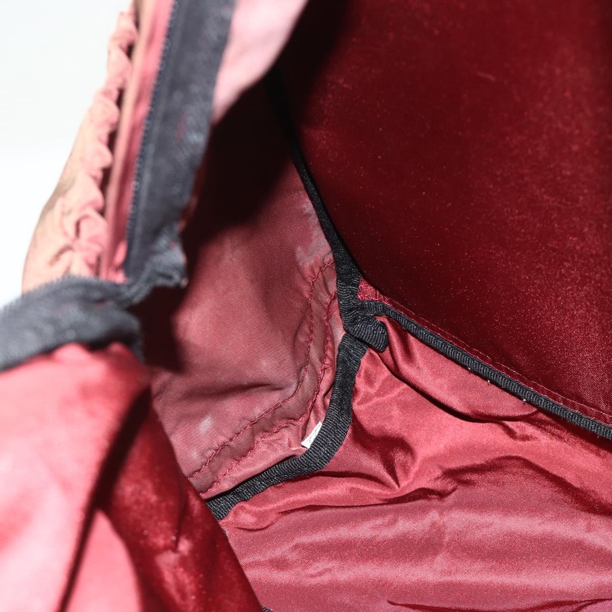 PRADA Backpack Nylon Red Silver Auth 176229