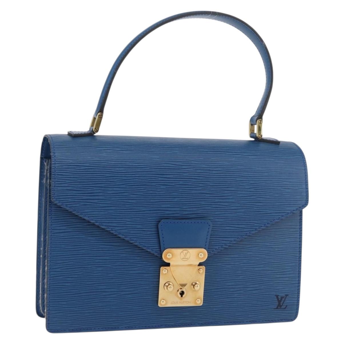 LOUIS VUITTON Epi Concorde Hand Bag Blue M52135 LV Auth 176249