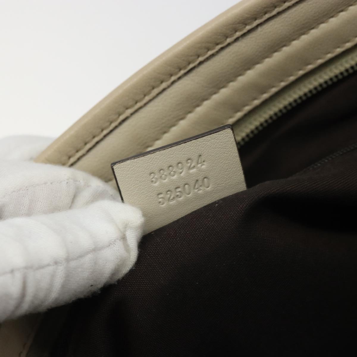 GUCCI GG Canvas Shoulder Bag Beige Gold 388924 Auth 176257