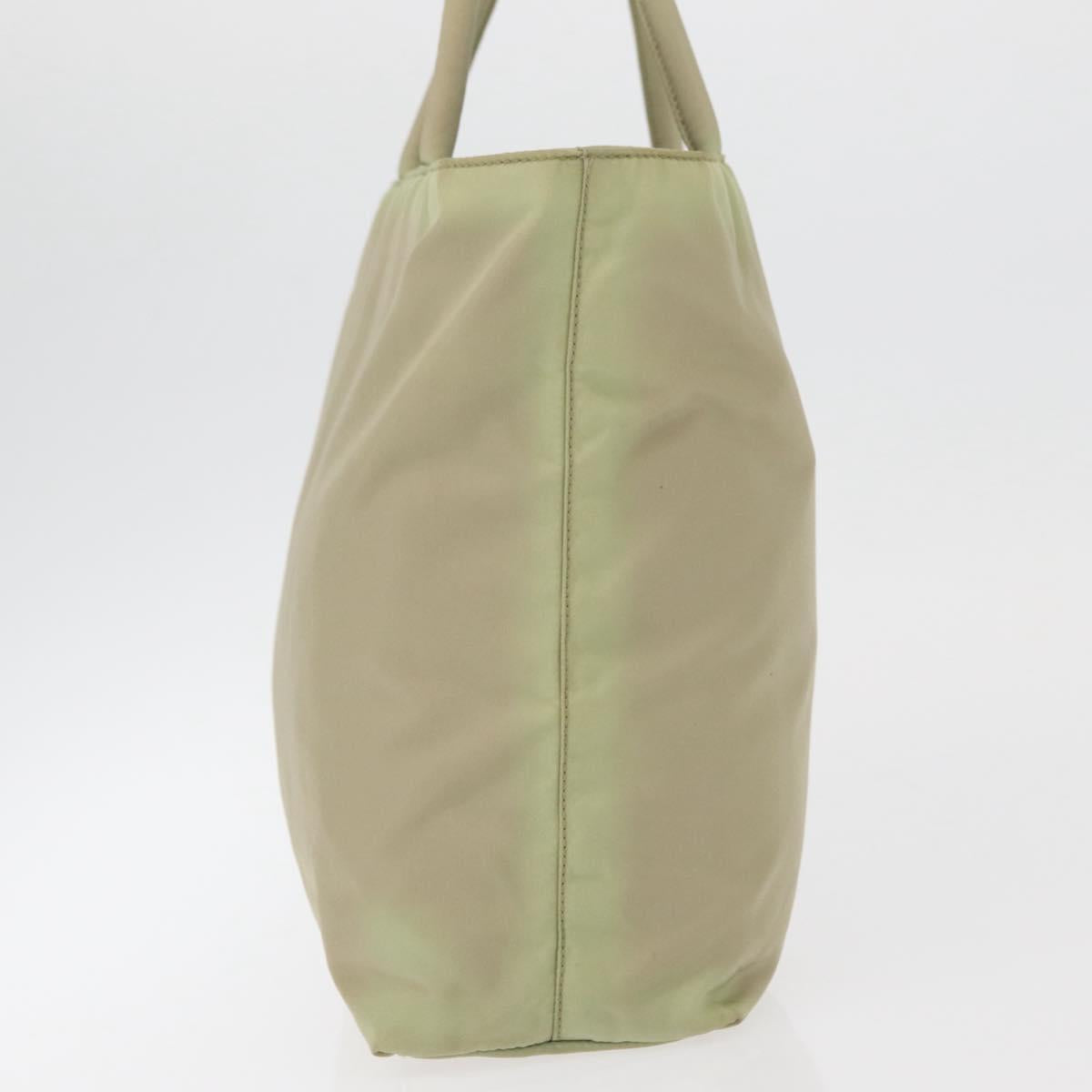 PRADA Hand Bag Nylon Green Silver Auth 176258