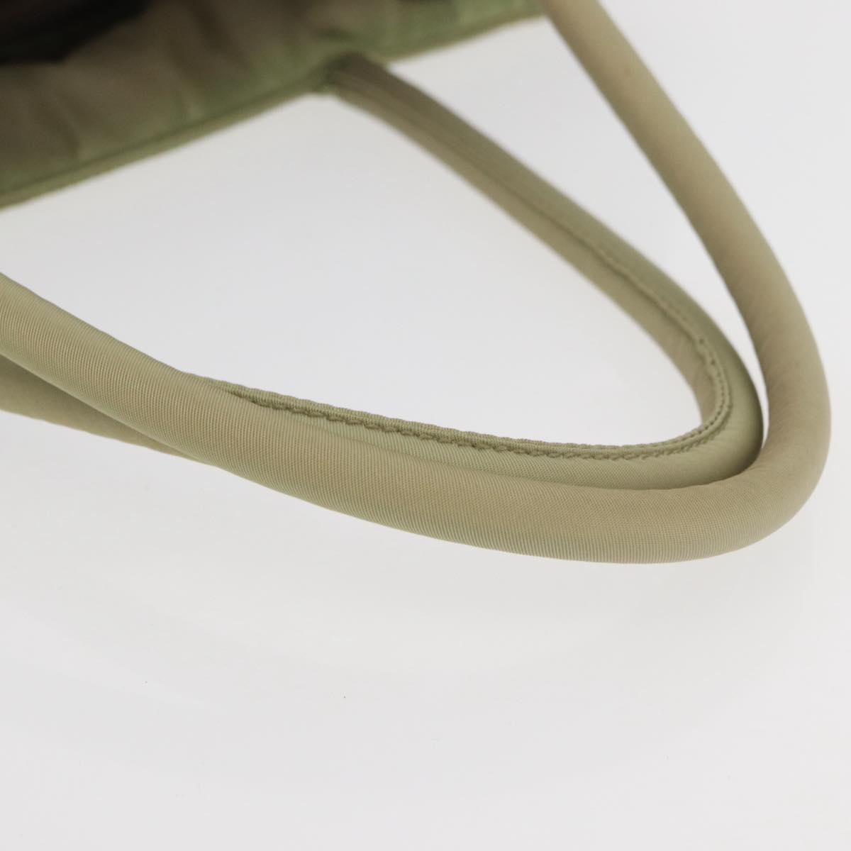 PRADA Hand Bag Nylon Green Silver Auth 176258