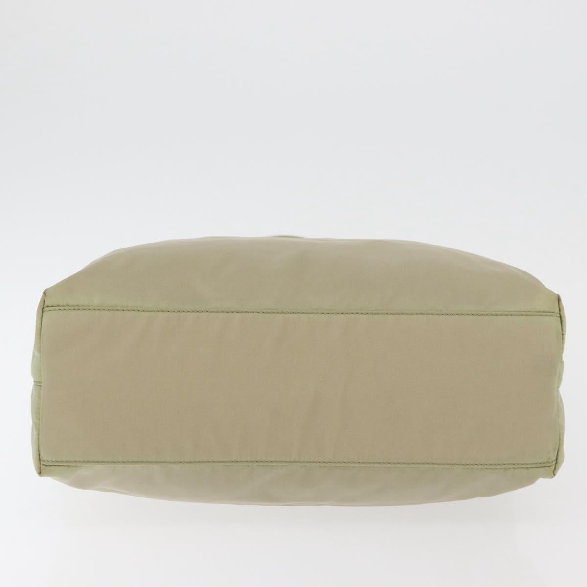 PRADA Hand Bag Nylon Green Silver Auth 176258
