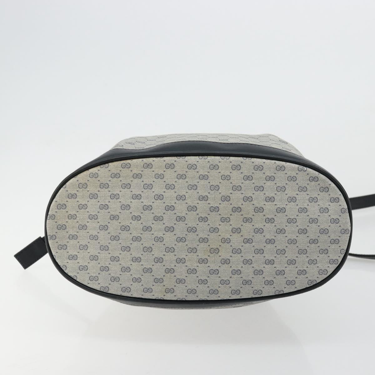 GUCCI Micro GG Supreme Shoulder Bag PVC Navy Gold 001 58 4793 Auth 176265