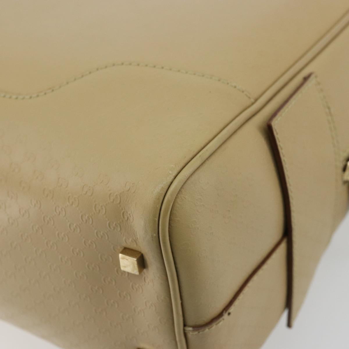GUCCI Micro GG Supreme Hand Bag PVC Beige Gold 002 1115 Auth 176267A
