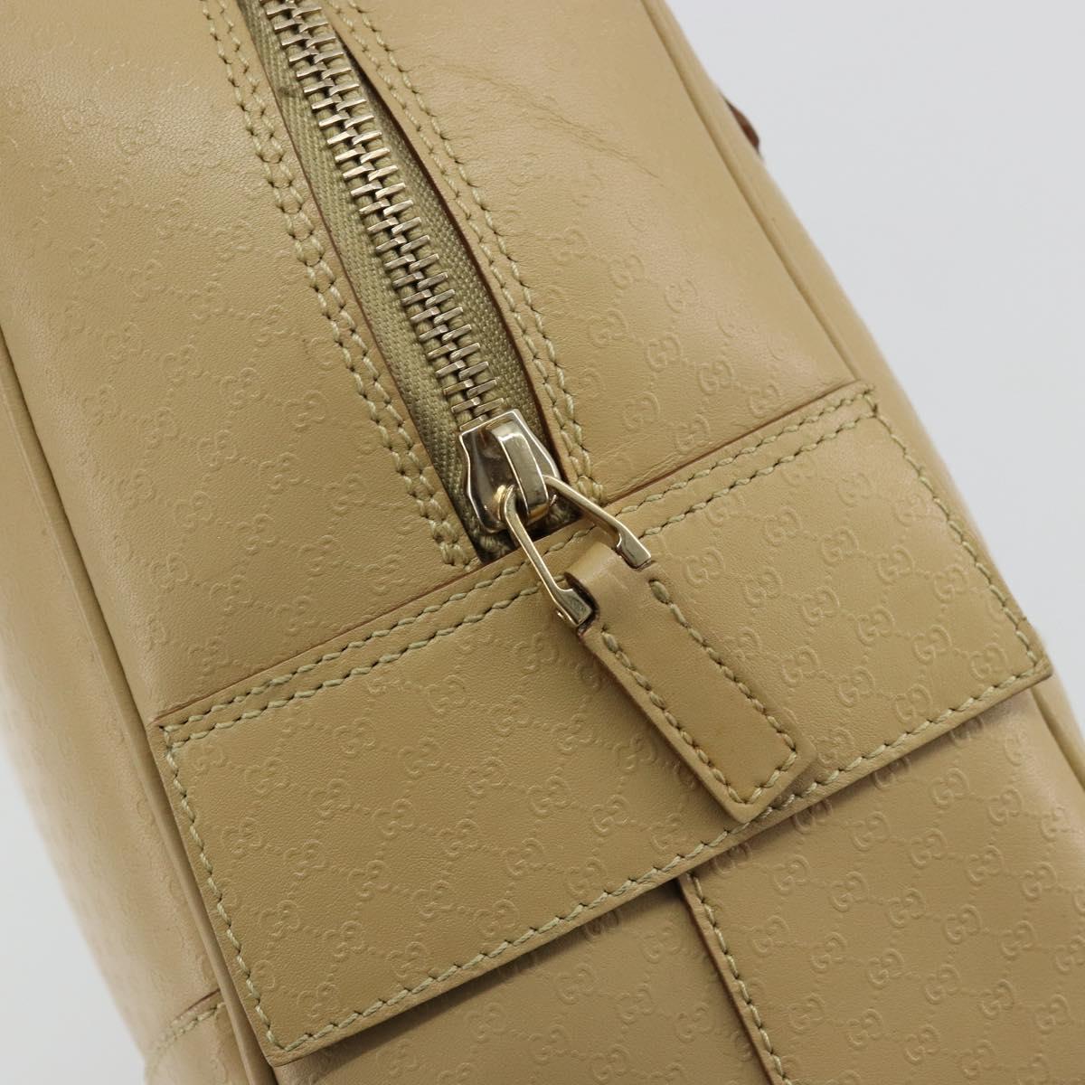 GUCCI Micro GG Supreme Hand Bag PVC Beige Gold 002 1115 Auth 176267A
