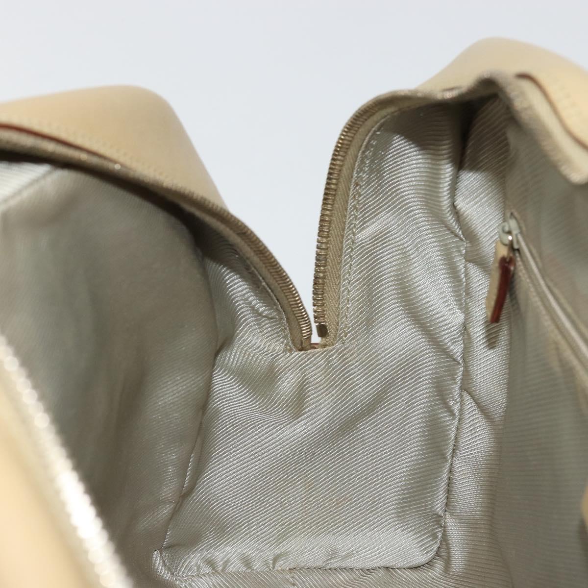GUCCI Micro GG Supreme Hand Bag PVC Beige Gold 002 1115 Auth 176267A