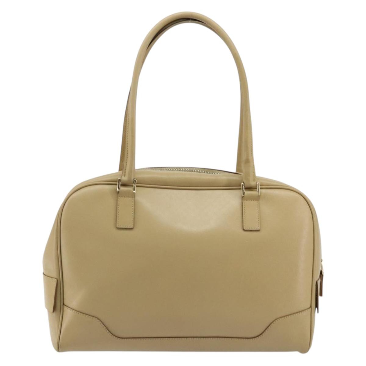 GUCCI Micro GG Supreme Hand Bag PVC Beige Gold 002 1115 Auth 176267A