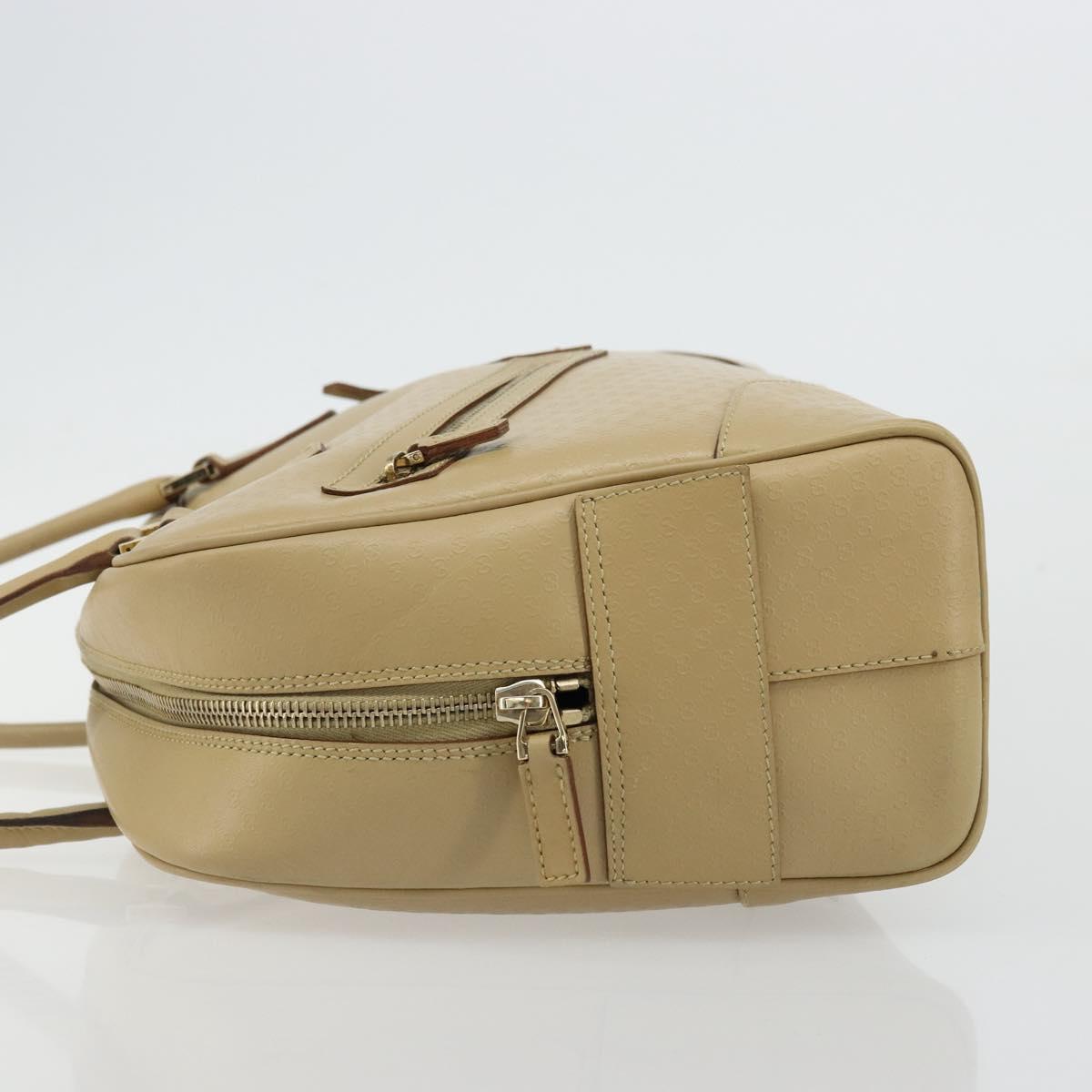 GUCCI Micro GG Supreme Hand Bag PVC Beige Gold 002 1115 Auth 176267A