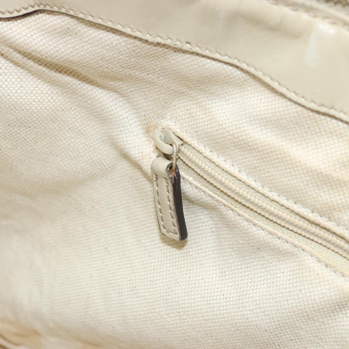 GUCCI GG Canvas Hand Bag 2way Beige Gold 247902 Auth 176270
