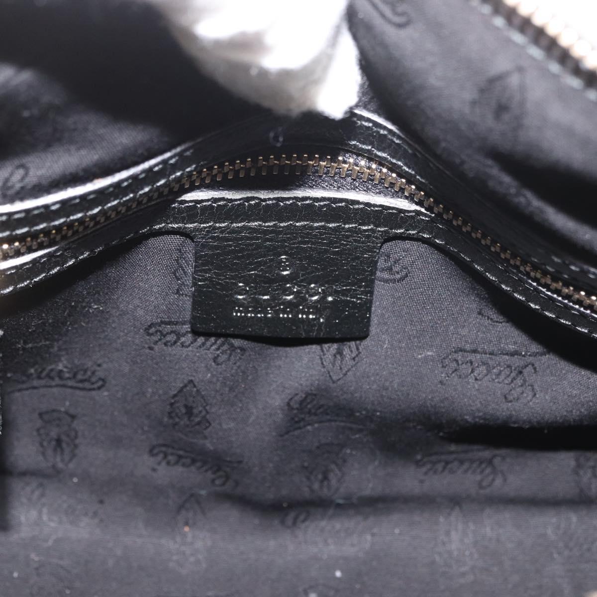 GUCCI GG Canvas Hand Bag Harako leather Black Gold 193604 Auth 176278