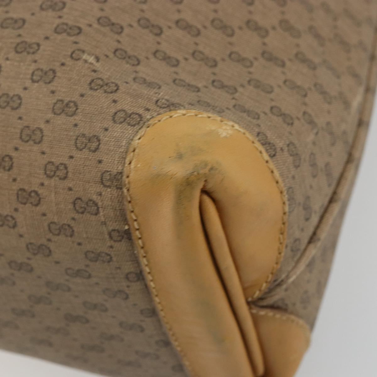 GUCCI Micro GG Supreme Tote Bag PVC Beige Gold 002 4868 39 Auth 176281