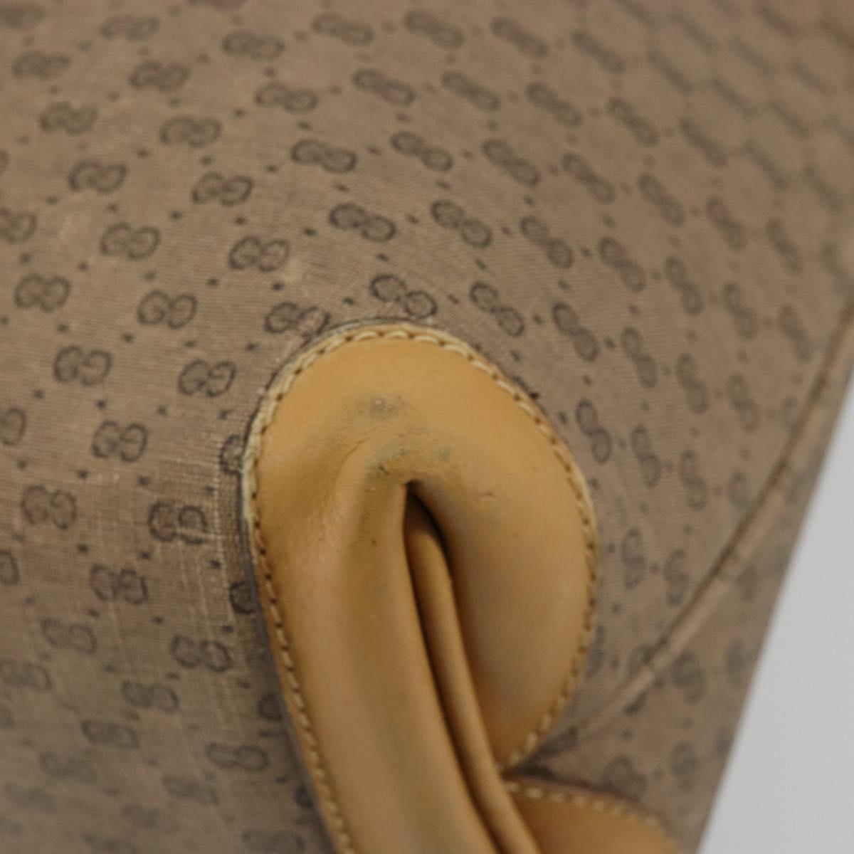 GUCCI Micro GG Supreme Tote Bag PVC Beige Gold 002 4868 39 Auth 176281