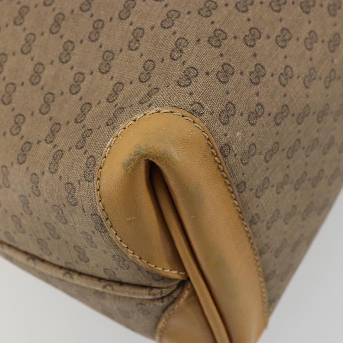 GUCCI Micro GG Supreme Tote Bag PVC Beige Gold 002 4868 39 Auth 176281