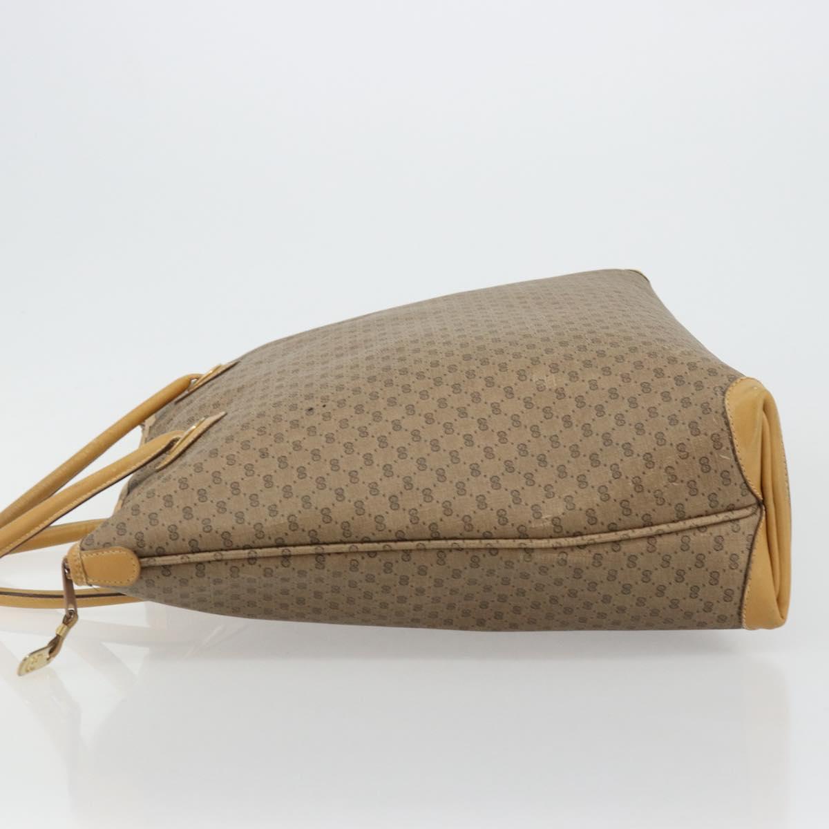 GUCCI Micro GG Supreme Tote Bag PVC Beige Gold 002 4868 39 Auth 176281