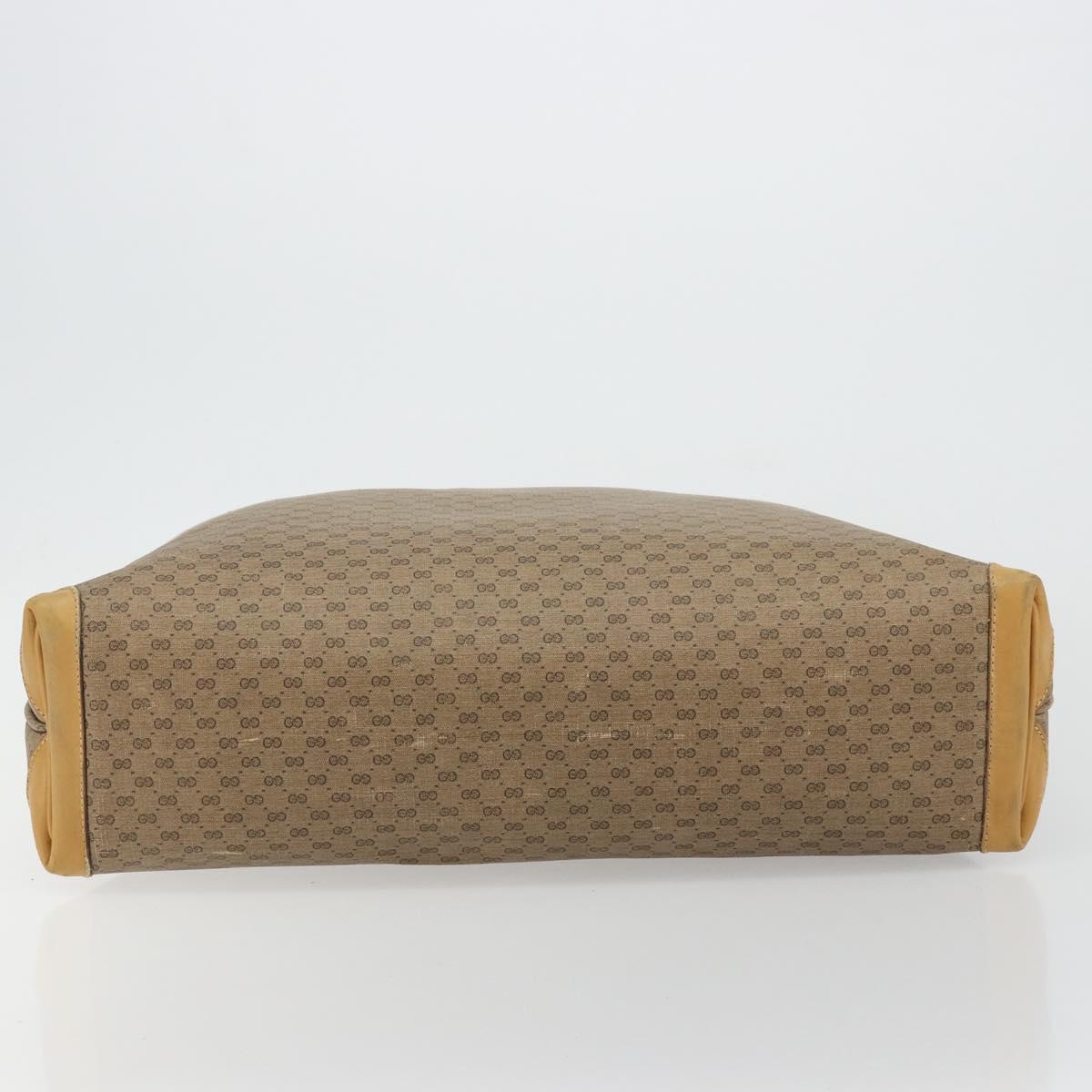 GUCCI Micro GG Supreme Tote Bag PVC Beige Gold 002 4868 39 Auth 176281