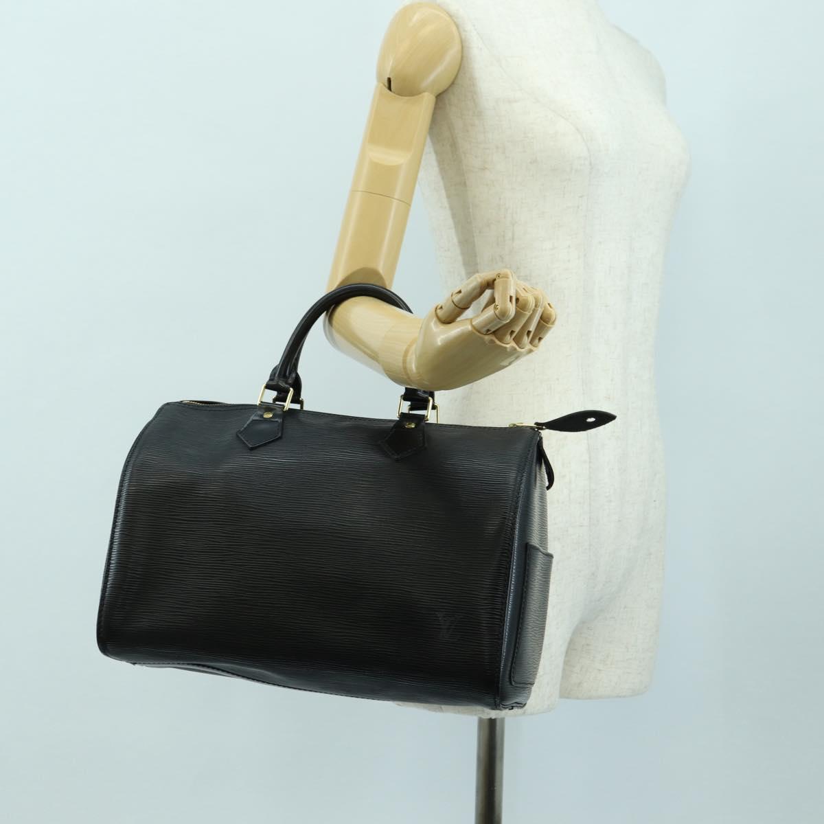 LOUIS VUITTON Epi Speedy 30 Hand Bag Noir Black M43002 LV Auth 176283SAV