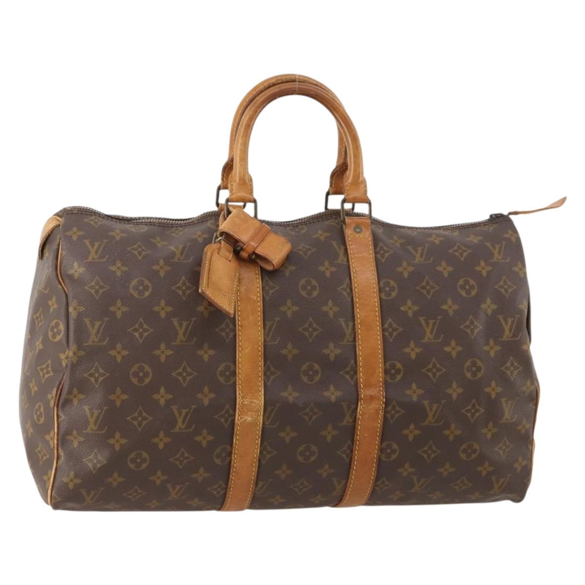 LOUIS VUITTON Monogram Keepall 45 Boston Bag M41428 LV Auth 176311