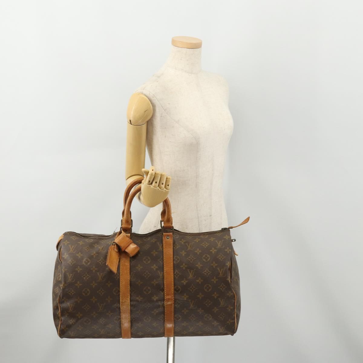 LOUIS VUITTON Monogram Keepall 45 Boston Bag M41428 LV Auth 176311