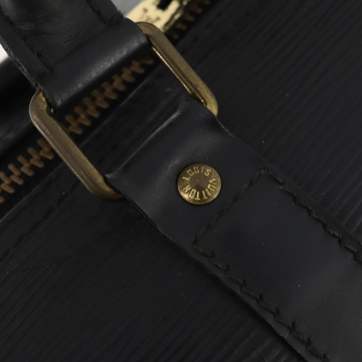 LOUIS VUITTON Epi Keepall 50 Boston Bag Black M42962 LV Auth 176314
