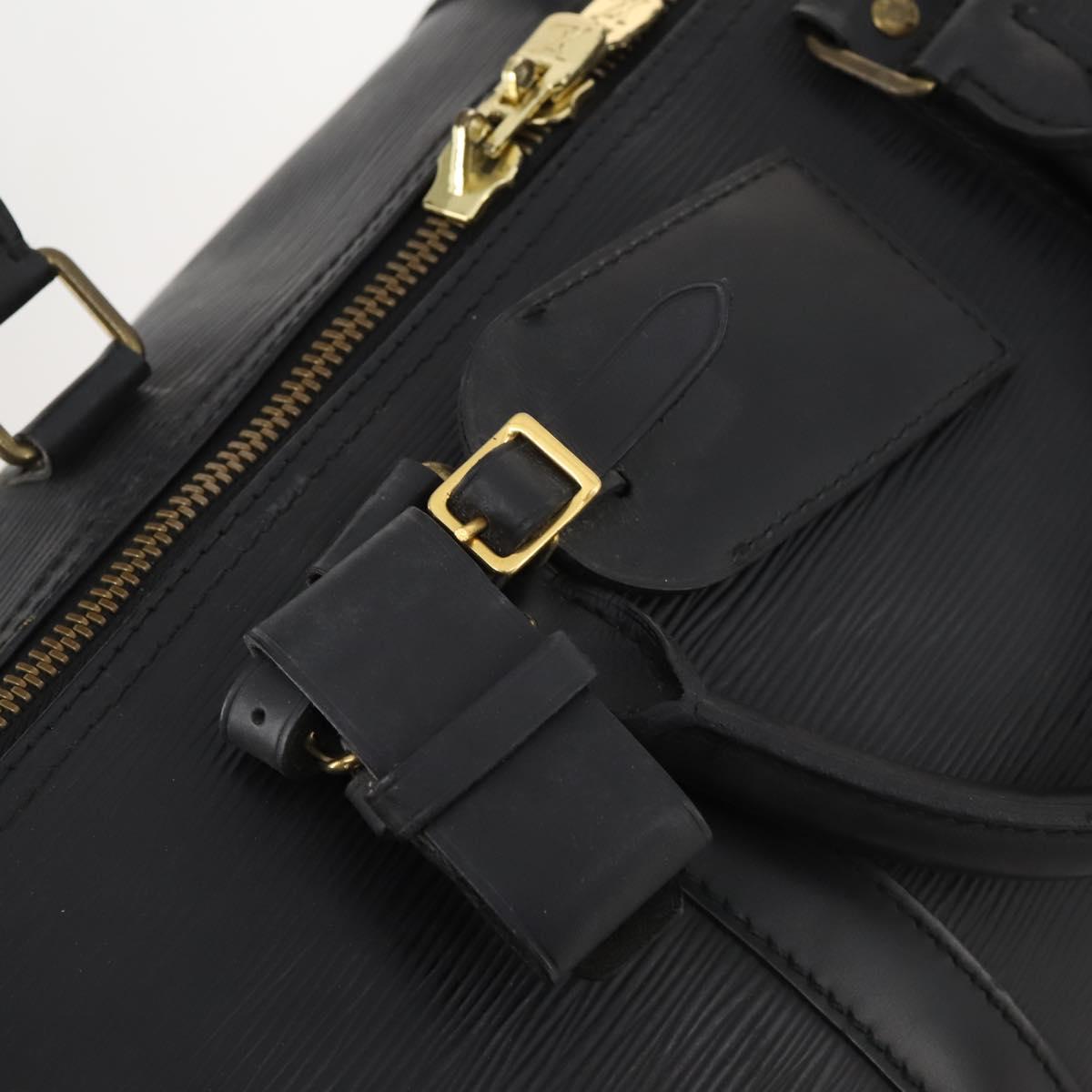 LOUIS VUITTON Epi Keepall 50 Boston Bag Black M42962 LV Auth 176314