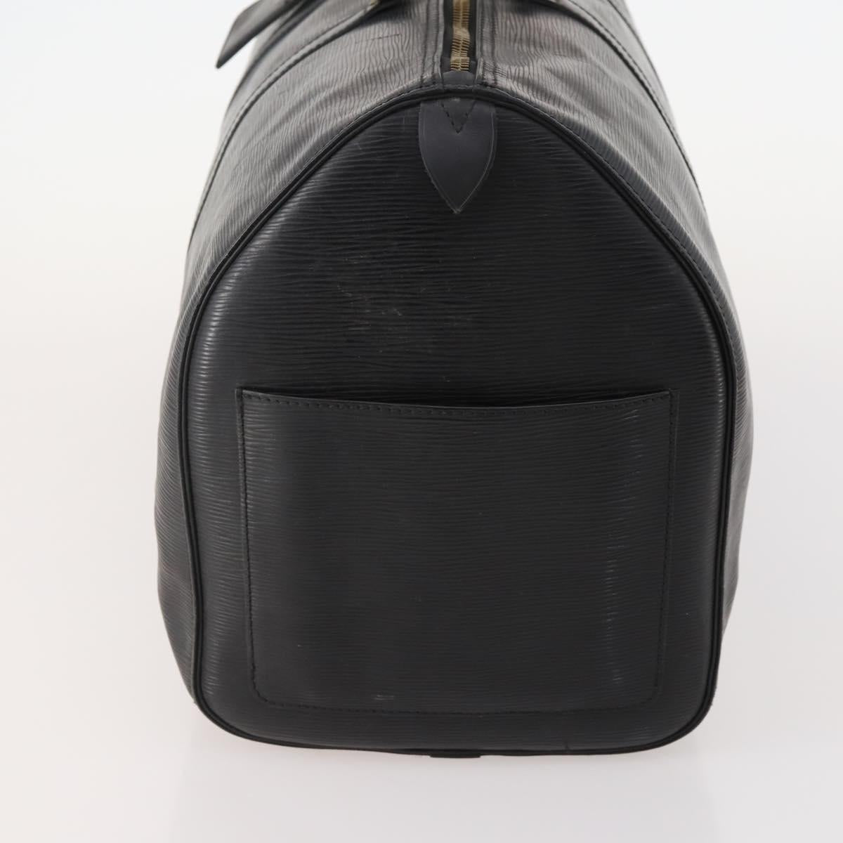 LOUIS VUITTON Epi Keepall 50 Boston Bag Black M42962 LV Auth 176314