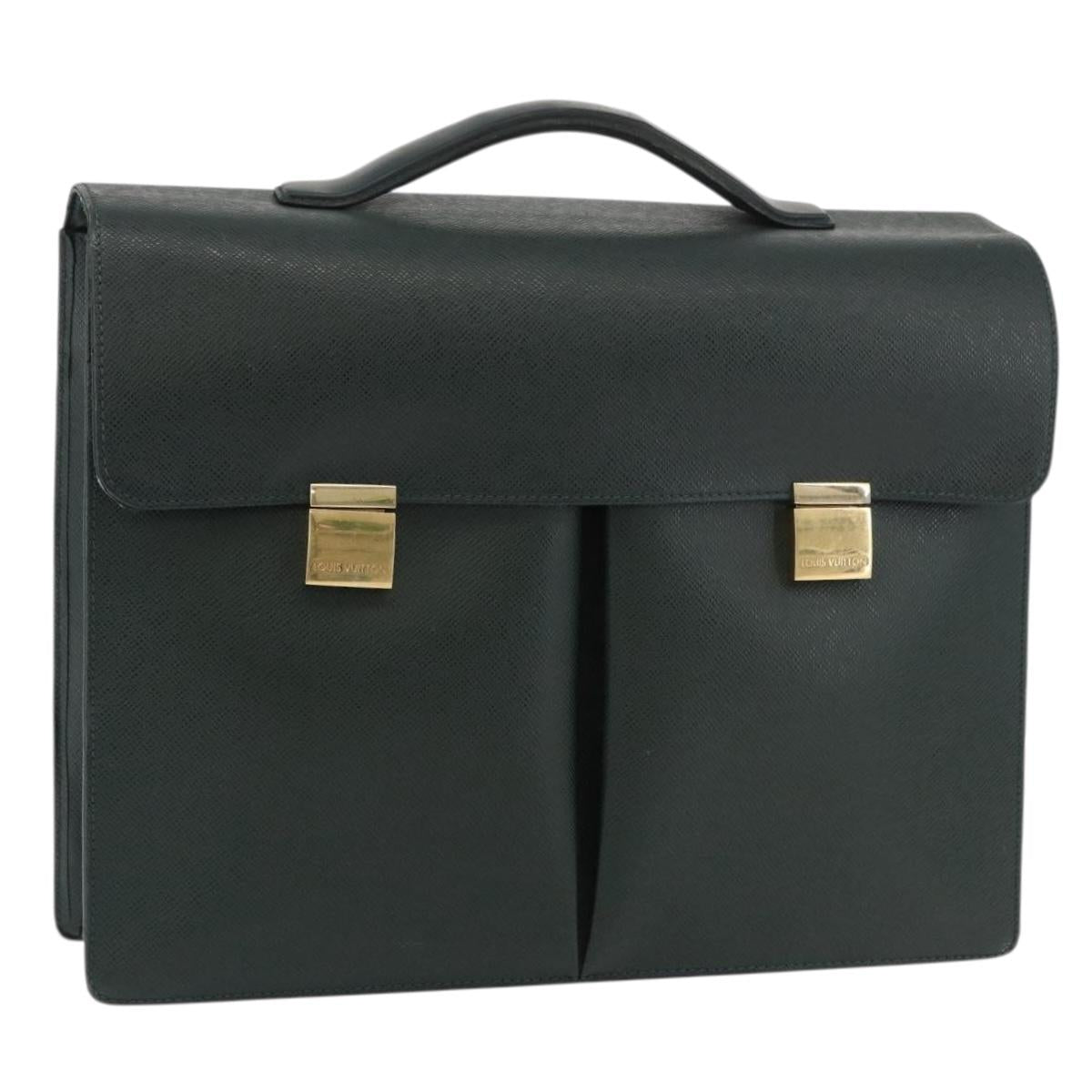 LOUIS VUITTON Taiga Serviette Kazan Business Bag Epicea M30804 LV Auth 176318