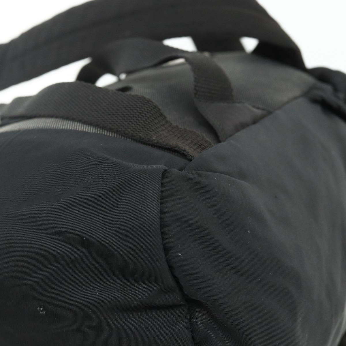 PRADA Backpack Nylon Black Silver Auth 176348A