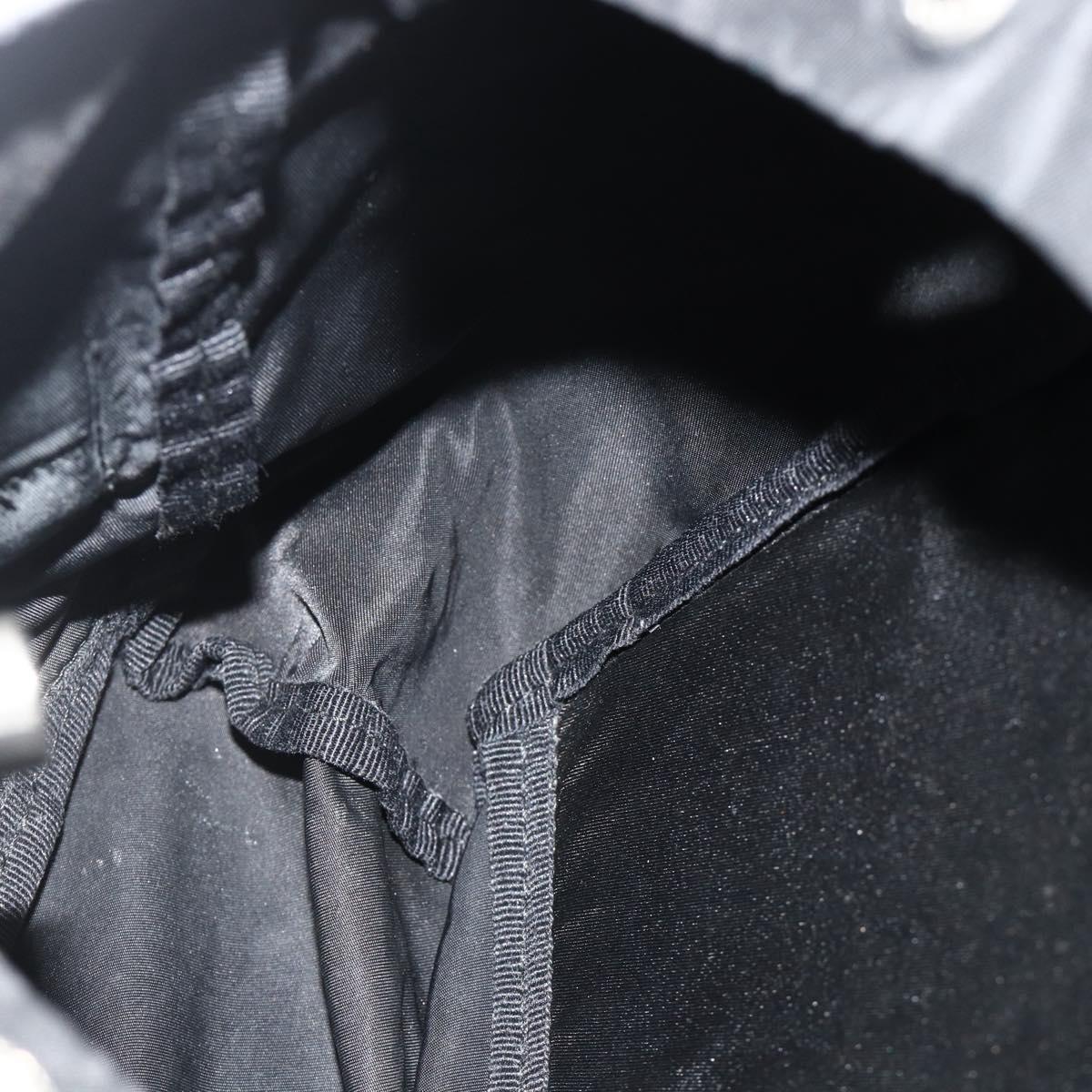 PRADA Backpack Nylon Black Silver Auth 176348A