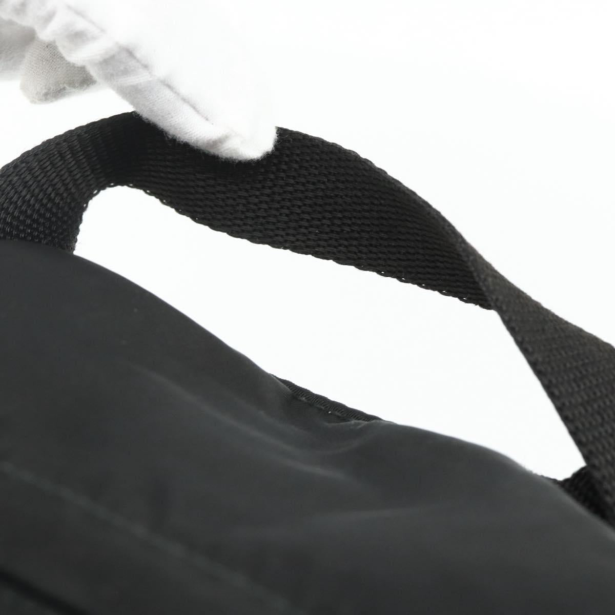 PRADA Backpack Nylon Black Silver Auth 176348A