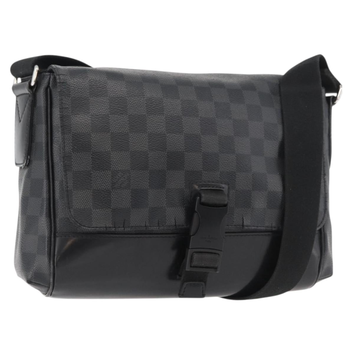 LOUIS VUITTON Damier Graphite Messenger PM Shoulder Bag N41457 LV Auth 176357