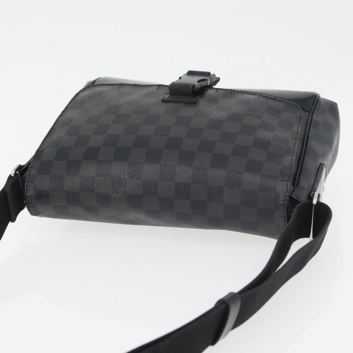LOUIS VUITTON Damier Graphite Messenger PM Shoulder Bag N41457 LV Auth 176357