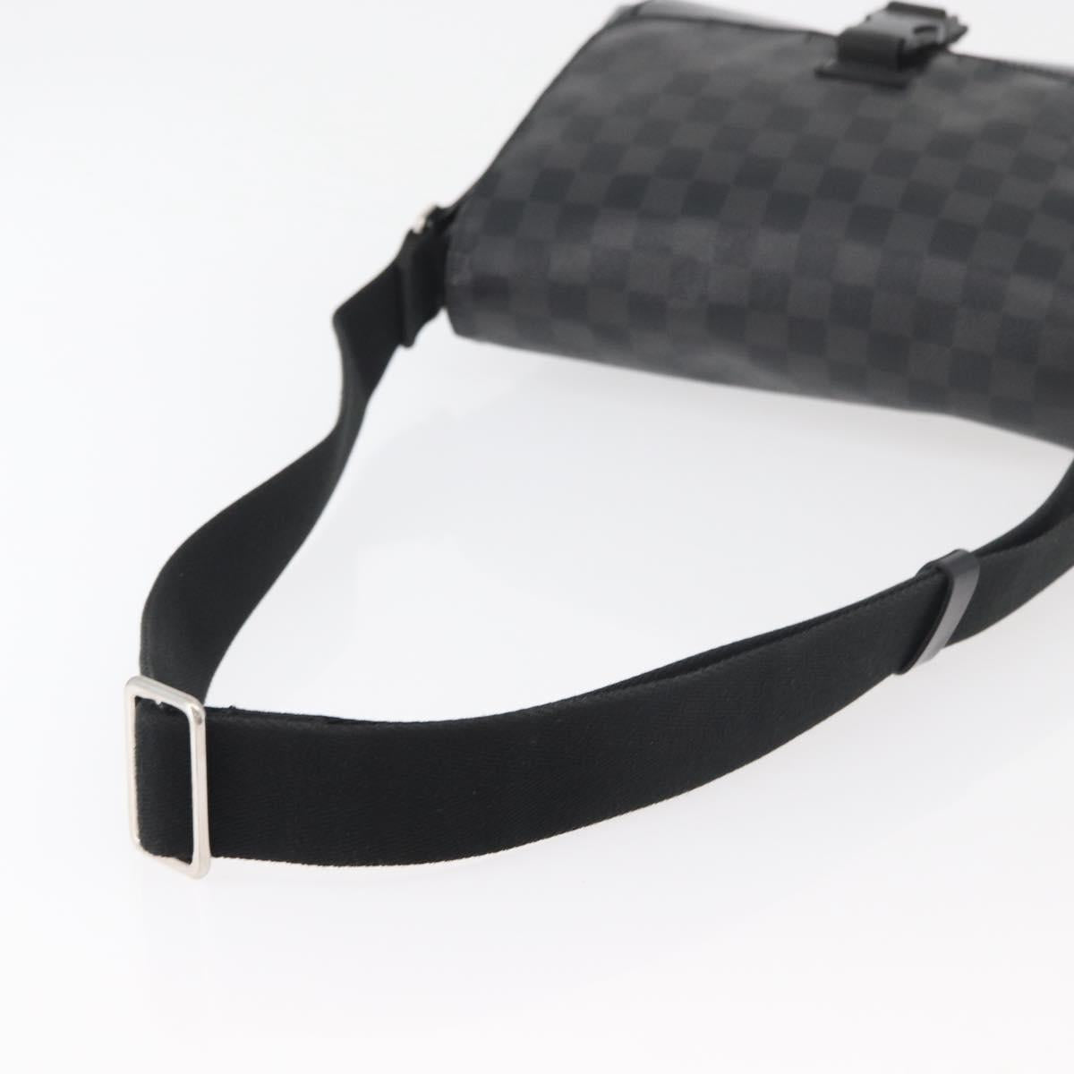 LOUIS VUITTON Damier Graphite Messenger PM Shoulder Bag N41457 LV Auth 176357